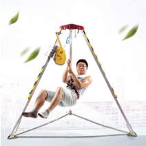 삼각 구조대 리프트 맨홀 삼각대 공사장 도르래 지하, 1200lbs 소형헤드 + 안전 벨트