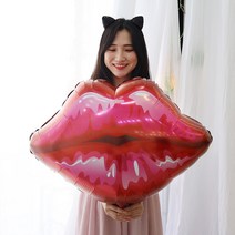 파티짱 은박 호일 모양 생일 웨딩 여름 풍선, 라지쉐입 키스 입술 풍선