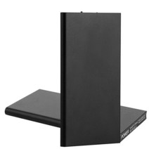 자가발전기 20000mAh 휴대용 울트라 얇은 슬림 보조베터리 손전등 더블 USB 빠른 충전기 아이폰 12 11 프로, 01 Black