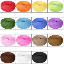 (디머스) 만들기재료 대용량 벌크 종이 굵은지끈 롤타입 15색상 4mm x 200M, 연두색, 1개