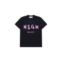 [엠에스지엠] [MSGM] 여성 밀라노 로고 반팔티 블랙 MGM27FRTS374BK