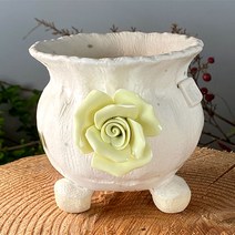 다육맘 수제화분 다육화분 도향#324, 옐로우