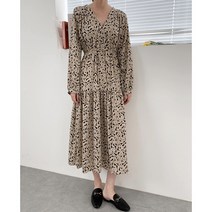 845 레오파드 스트링원피스/ 차르르 호피 A라인원피스 허리끈롱원피스/ -77