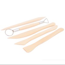 나무 재질 점토칼 세트 찰흙칼 조각용 나이프 5p