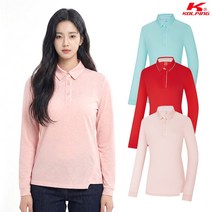콜핑 여성 하이쿨 흡습속건 등산 긴팔 카라 티셔츠 KSC435VT2W