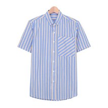 스콰즈 반팔 셔츠 SBI026 2COLOR 남여공용 스트라이프 여름 남방