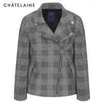 [샤트렌] 캐주얼 체크 라이더 자켓