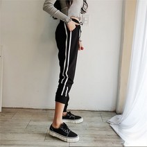 도도스타일 두줄 트레이닝 키작녀 조거팬츠