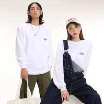 그랜피니 남녀공용 롱슬리브 시그니처 와펜 포켓 긴팔 티셔츠 GFPT02