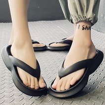 2컬러 남녀공용 윙쪼리 여름 신발 흑백 샌들 실내화