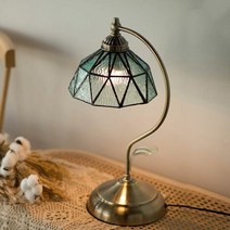 하스민퍼니처 스테인글라스 단스탠드 인테리어 무드등, 그린