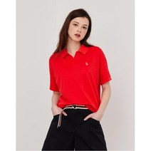 21SS 레드 퍼피자수 면혼방 반팔카라티셔츠 HSTS1B305R2