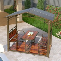 야외 원두막 정자 파고라 오두막 차양막 조립식 농막 정원 펜션, 옵션4