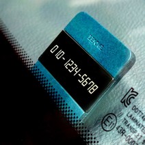 레썸 심플주차번호판 2 - 심플한 설치 이태리 베지터블가죽 레이저각인, 파랑