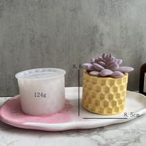 정원화분 콘크리트 심장 모양 실리콘 금형 DIY 수제 에폭시 보석 보관 트레이 석고 꽃 냄비 홈 장식, 18 Honeycomb