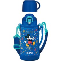 써모스 진공 단열 2WAY 병 디즈니 미키 630ml600ml 블루 스타 FHO-600WFDS BLS