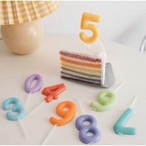 쁘아 파티초 빅 숫자초 이벤트초 예쁜 생일초, 1개, 5