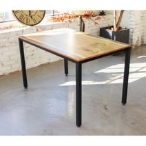 모던 우드마블패턴 4인용 식당 철제 식탁 120cm (3색) 자취생 유행하는 넓은 홈카페, 마블