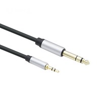 스테레오 3.5 AUX to TRS 5.5 6.3 스마트폰 오디오 스피커 앰프 믹서 디지털피아노 연결 케이블 OFC 무산소동선, 3m