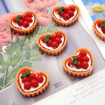 딸기 타르트 디저트 파츠 레진 공예 아트 폴꾸 탑꾸 탑로더 슬라임 데코덴 폰케이스 만들기 악세사리 부자재 재료