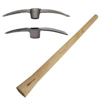 나무 대형 곡괭이 자루 머리 헤드 양뿔 양날 반평 곡갱이, 대형 평곡괭이 날만