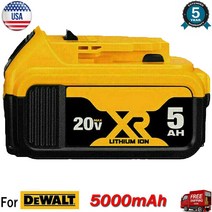 디월트 배터리 20 Volt Max XR 7.0AH 리튬 DCB206-2 DCB205-2 6AH용 배터리/충전기, 1×5.0Ah battery