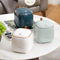 미니 휴지통 쓰레기통 원터치 사무실 휴지통 5리터, 그린, 1개