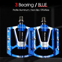WEST BIKING자전거 페달 링미끄럼 방지 MTB 페달알루미늄 합금 플랫적용 가능한, 02 3 Bearings BLUE