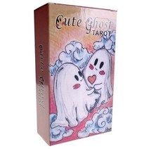 타로 카드 캣티튜드 가이드북 귀여운 고양이 게임 데크 PDF 초보자 점술 오라클 파티 오컬트, Cute Ghost Tarot