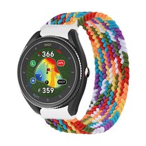 스페이스쉴드 보이스캐디 VOICE CADDIE T9 45mm 호환 브레이드 솔로루프 밴드 나일론 시계줄 밴드 스트랩 26color, 레인보우(B)