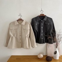 셀러허브(잡화) 여자 간절기 허리스트링 야상 바바리 점퍼