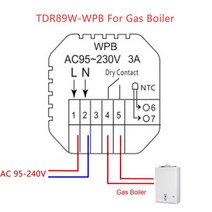 보일러온도조절기교체 Vancoo-투야 와이파이 스마트 온도 조절기 전기 바닥 난방 물/가스 보일러 원격 컨, 03 TDR89W-WPB