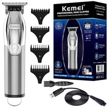 코팅기 가정용 사무용 코팅기계 kemei k32ampi32 남성용 전문 무선 충전식 헤어 트리머 수염 손질 전기 머리 깎기 기계 미용, 1-상자 포함