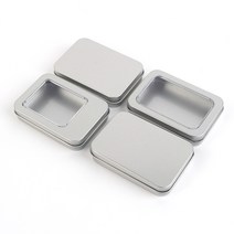 사각 틴케이스 소형 철재케이스 소품정리함 투명틴케이스 철재사각보관함, 뚜껑걸이형-막힘