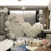 호텔프로포즈 신혼집 프로포즈 패키지 세트 풍선 서울, 실버러브 KT보드 (MARRY ME)