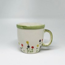 핸드메이드 수공예 도자기 예쁜 아기자기 꽃 머그컵 부모님 집들이 선물용