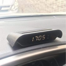 차량용 태양열 태양광 전자 시계 자동차 야광, 하얀색 불빛