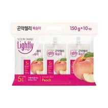 청정원 달달구리 라이틀리 곤약젤리 복숭아 간편식 쫀득쫀득 야식 어른 회사간식 150g 10개입, 4세트
