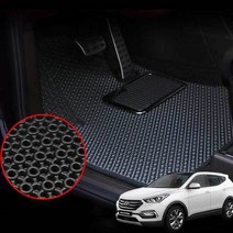 싼타페더프라임 자동차 매트 3D더블원형 벌집매트, 현대20번, 트렁크매트15.06-18년