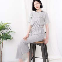 클로랑 로이스 골지 포켓 면 멜빵바지