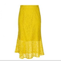 씨(SI) [씨] SASAF2371 머메이드핏 레이스 롱스커트