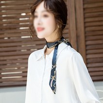 3+1 고상한 유럽풍 야외 목 헤어 악세사리 얇은 롱 리본 스카프
