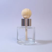 디퓨저용기 - 원형 컬러 투명 50ml ( 스틱포함 ), 실버무광