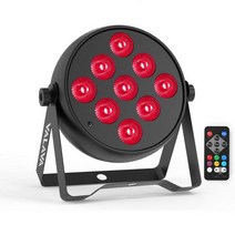 ValaVa DJ 조명 무대 조명 72W 9 LED RGBW 4 in 1 Par Lights with Remote & DMX Control Sound 활성화 결혼식 교회