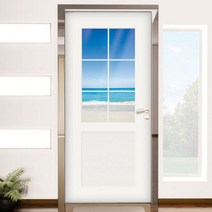 꾸밈 ch847-창문그림(파도치는바다)현관문시트지 시트지, A타입-심플