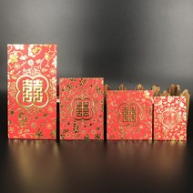 레드가방 팬시 결혼 답례했다 포항판 부조 금박 겹경사다 미니 사이즈 것 같다 이익 주머니 1881691045, 6*8CM 미니 번 (40 개입 )