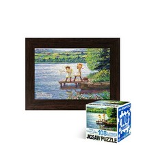 퍼즐피플 빨강머리앤 108피스 직소퍼즐 모음, 미니큐브 반짝이는호수 108P 액자포함(108피스자체제작월넛), 108p