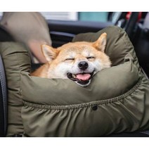 차시트 애견 강아지 카시트 고양이 대형 자동차시트 퍼피 극세사, A 아미그린