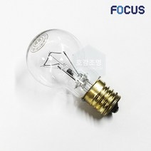 포커스 백열전구 미니크립톤 60W 투명, E17, 전구색