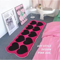 하트러그 침대 미니 핑크 방수 발매트 60 160